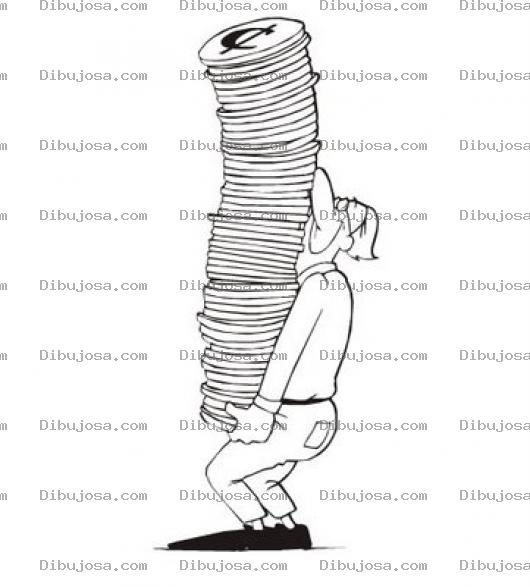 Dibujo para colorear Colorear Hombre Adinerado Con Una Torre De Monedas