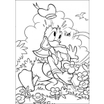 Dibujo para colorear Colorear Abejita enojada con el pato donald