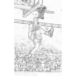 Dibujo para colorear Colorear Clavada De Basketball