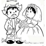 Dibujo para colorear Colorear Boda Humilde De Pueblo