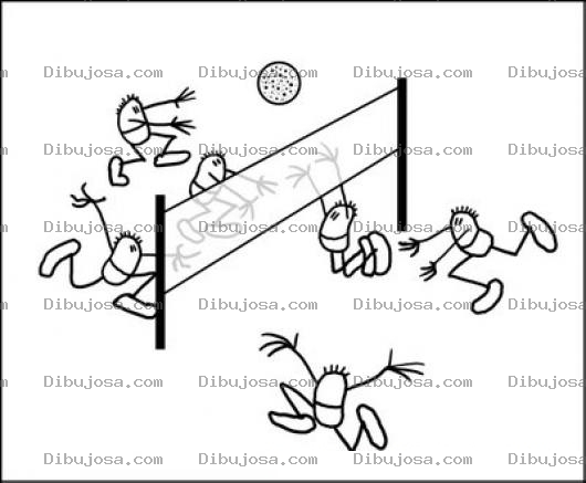 Dibujo para colorear Colorear Juego De Voleybol