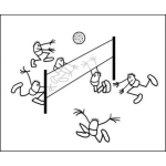 Dibujo para colorear Colorear Juego De Voleybol