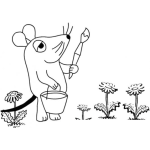 Dibujo para colorear Dibujo De Raton Pintor Para Colorear