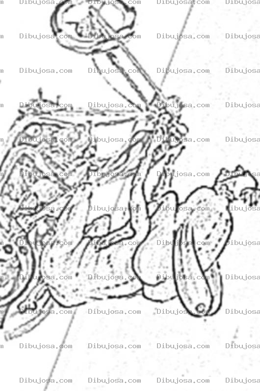Dibujo para colorear Pareja De Viejitos En Una Moto Harleydavidson Para Colorear