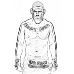Dibujo para colorear Cain Velasquez Mma Fighter Coloring Page Dibujo Para Colorear