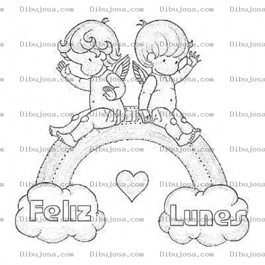 Dibujo para colorear Feliz Lunes Para Colorear