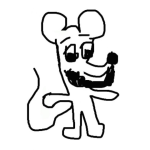 Dibujo para colorear Raton Con Barba Para Colorear