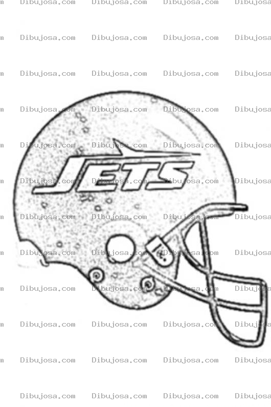 Dibujo para colorear Dibujo De Casco De Futbol Americano De Los New York Jets Nfl Para Pintar Y Colorear