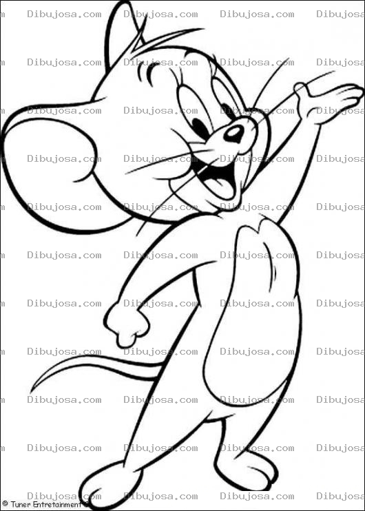 Dibujo para colorear Colorear al ratoncito Jerry