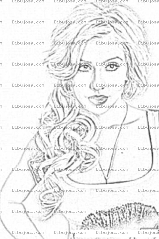 Dibujo para colorear Dibujo De Cristina Aguilera Para Colorear Y Pintar