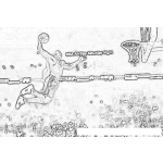Dibujo para colorear Nba Superman Dwight Howard Coloring Page