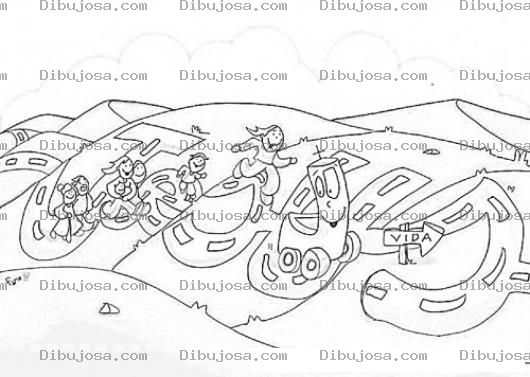 Dibujo para colorear El Camino De JESUS Para Pintar Y Colorear