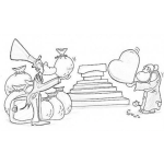 Dibujo para colorear Dibujo De Las Ofrendas Del Rico Y De La Viejita Para Pintar Y Colorear