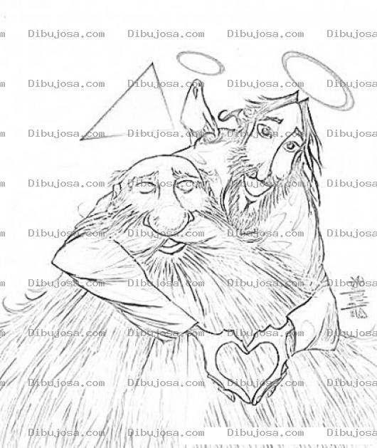 Dibujo para colorear Colorear Trinidad DIOS Padre DIOS Hijo Y DIOS Espiritu Santo