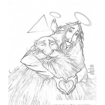 Dibujo para colorear Colorear Trinidad DIOS Padre DIOS Hijo Y DIOS Espiritu Santo