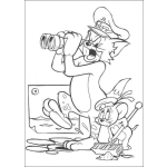 Dibujo para colorear Colorear de Marineros a Tom y Jerry
