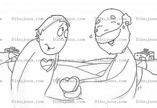 Dibujo para colorear Dibujo Del Hijo Prodigo Para Pintar Y Colorear