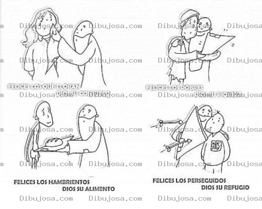 Dibujo para colorear Dibujo De Los Bienaventurados Para Pintar Y Colorear