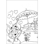 Dibujo para colorear Colorear a tom enamorado