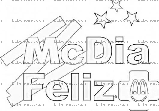 Dibujo para colorear Mac Dia Feliz Para Pintar Y Colorear Online