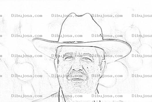 Dibujo para colorear Manuel Zelaya Expresidente De Honduras Para Pintar Y Colorear