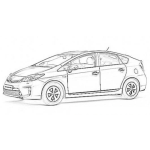 Dibujo para colorear Toyota Prius Para Pintar Y Colorear