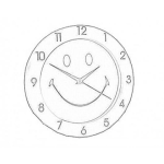 Dibujo para colorear Reloj De Pared De Carita Feliz Para Pintar Y Colorear