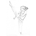Dibujo para colorear Euda Carias La Mejor Karateca De Guatemala En Dibujo Para Pintar Y Colorear