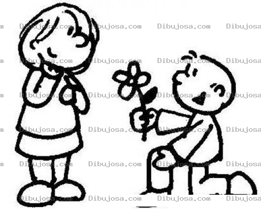Dibujo para colorear Declaracion De Amor Para Pintar Y Colorear