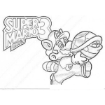 Dibujo para colorear Dibujo De Super Mario Bros 3 Para Pintar Y Colorear