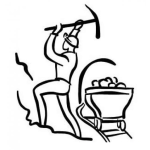 Dibujo para colorear Dibujo De Minero Trabajando En La Mina Para Pntar Y Colorear