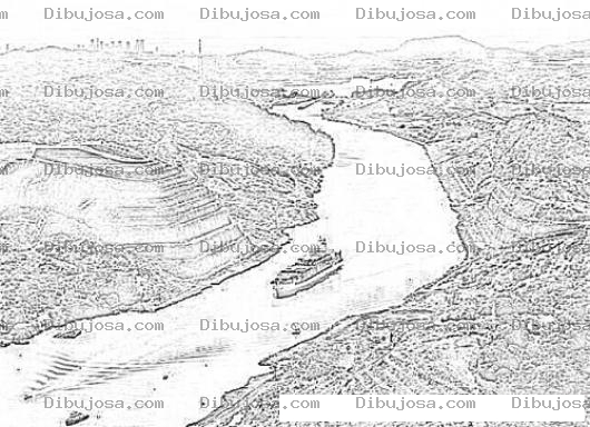 Dibujo para colorear Canal De Panama Para Pintar Y Colorear