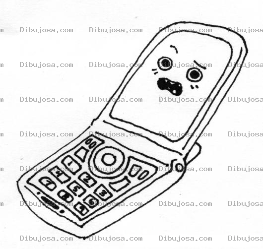Dibujo para colorear Celular Maltratado Para Pintar Y Colorear
