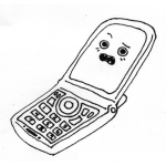 Dibujo para colorear Celular Maltratado Para Pintar Y Colorear
