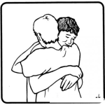 Dibujo para colorear Colorear Abrazo