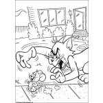 Dibujo para colorear Pintar a Tom persiguiendo a Jerry