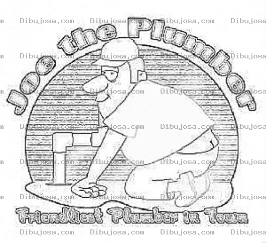 Dibujo para colorear Joe The Plumber Coloring Page Joe El Plomero Para Pintar Y Colorear