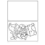 Dibujo para colorear Tarjeta Gratis Para Imprimir Recortar Y Colorear