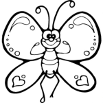Dibujo para colorear Colorear Mariposa Fuerte Musculosa Y Fortachona