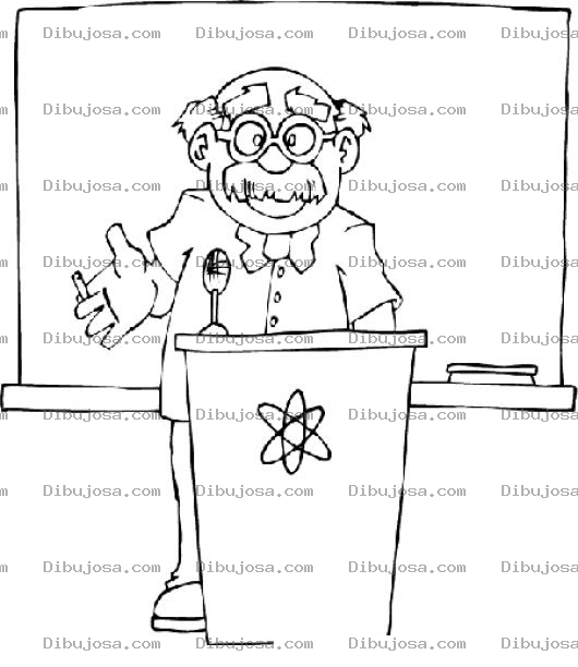 Dibujo para colorear Profesor De Fisica Para Pintar Y Colorear