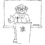 Dibujo para colorear Profesor De Fisica Para Pintar Y Colorear