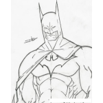 Dibujo para colorear Dibujo A Mano De Batman Para Pintar Y Colorear