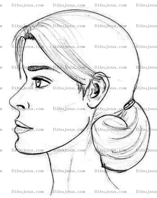 Dibujo para colorear Perfil De Mujer Para Pintar Y Colorear
