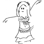 Dibujo para colorear Dibujo De Bailarina De Belly Dance Bellydancer Para Pintar Y Colorear