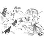 Dibujo para colorear El Paraiso De Los Perros Para Pintar Y Colorear