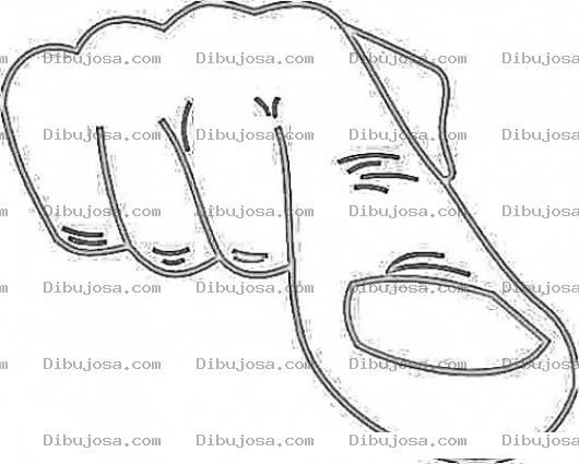 Dibujo para colorear Dibujo De Dedo Indice Apuntador Para Pintar Y Colorear