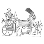 Dibujo para colorear Dibujo De Carro Egipcio Para Pintar Y Colorear