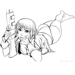 Dibujo para colorear Dibujo De Chica Guerrillera Para Pintar Y Colorear