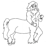 Dibujo para colorear Dibujo De Centauro Para Pintar Y Colorear