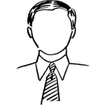 Dibujo para colorear Dibujo De La Cara De Un Hombre Sin Ojos Sin Nariz Y Sin Boca Para Colorear